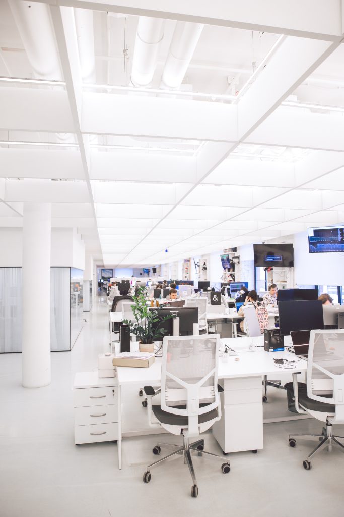 A floor in an office building.