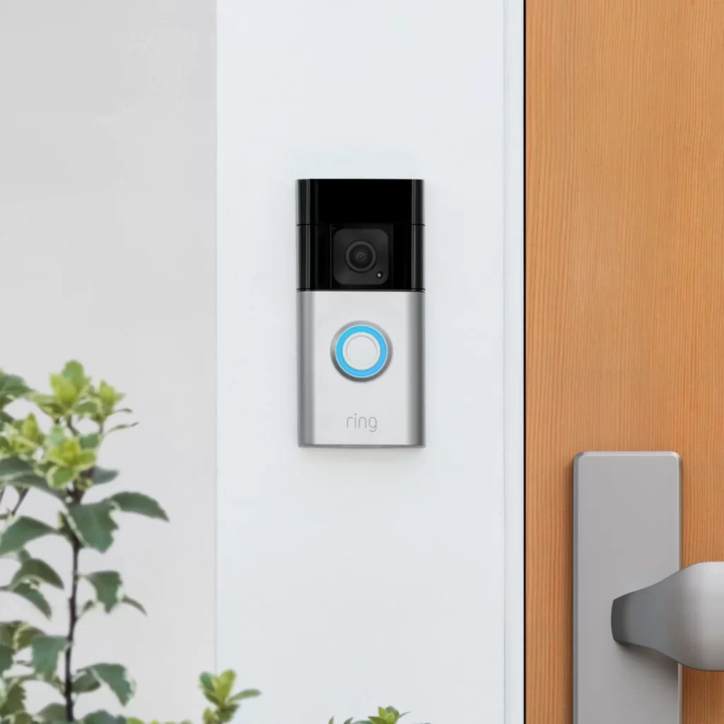 Ring doorbell on wall